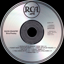 Elvis Country (Sound Value) - BMG 6330-2-R - USA 1991- Elvis Presley CD