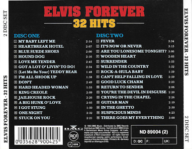 Elvis Forever - 32 Hits - Germany 1994 - ND 89004 - Elvis Presley CD