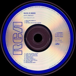 Elvis Is Back! - Japan 1989 - BMG R25P-1002