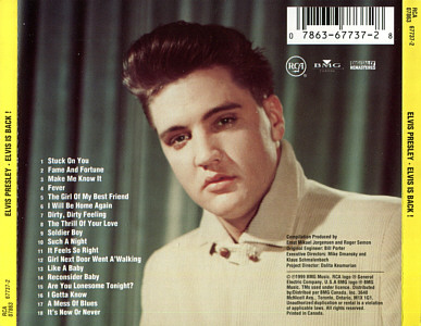 Elvis Is Back (remastered & bonus) - USA 1999 - BMG 7863-67737-2