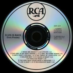 Elvis Is Back! - USA 1996 - BMG 2231-2-R