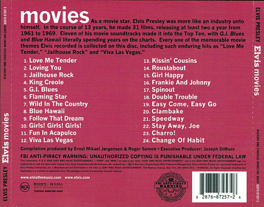 Elvis movies - Sony/BMG 82876 87257 2 - USA 2006 - Walmart - Elvis Presley CD