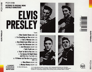 ELVIS PRESLEY - Canada 1995 - CRC - BMG PCD1-5198