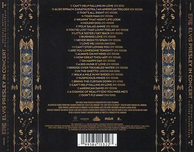 Epic: Elvis Presley in Concert (Original Motion Picture Soundtrack) - Eu 2026 - Sony Legacy 19958415322 - Elvis Presley CD