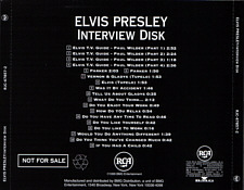 Interview Disc (not for sale) BMG RJC 67857-2 - USA 1999 - Elvis Presley CD