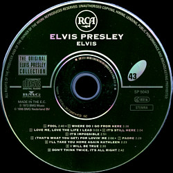 Elvis (Fool Album) The Original Elvis Presley Collection Vol. 43 - EU 1999 - BMG 74321 90644 2 - Elvis Presley CD