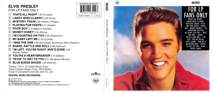 For LP Fans Only (digipack) - France 2000 - BMG 74321743552 - Elvis Presley CD