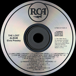 For The Asking - The Lost Album - BMG 07863-61024-2 - USA 1994 - Elvis ...