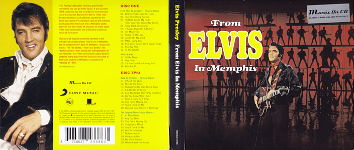 From Elvis In Memphis - Music On CD Sony Legacy 8718627233863 / MOCDCD14160  - Netherlands  2022 - Elvis Presley CD