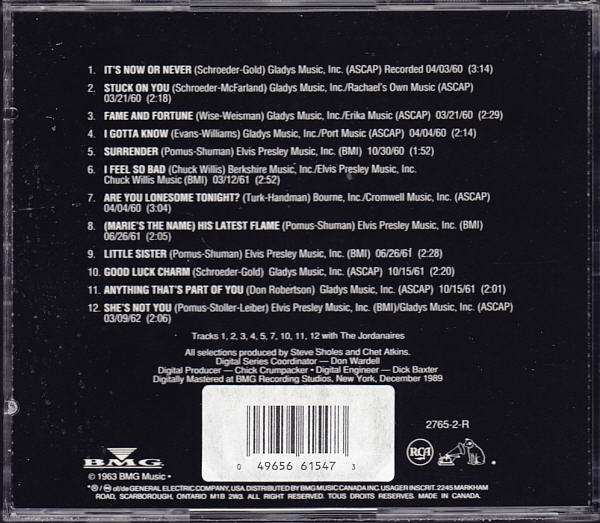 Elvis' Golden Records, Vol. 3 - Canada 1994 - BMG 2765-2-R - Elvis Presley CD