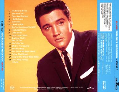 Elvis' Golden Records, Volume 3 (remastered and bonus) - Japan 1997 - BVCP-7509