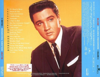 Elvis' Golden Records, Volume 3 - SHM-CD - Japan 2009 (remastered & bonus) - BMG BVCM 34472