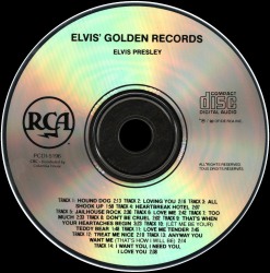 Elvis' Golden Records - Canada 1995 - Columbis House Music CD Club - BMG PCD1-5196