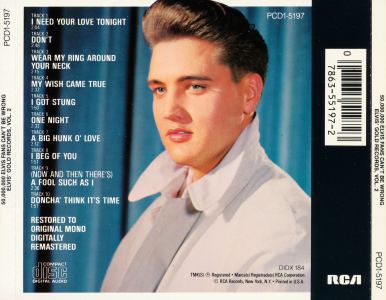 Elvis' Gold Records, Vol. 2 - USA Nov. 1984 - RCA PCD1-5197