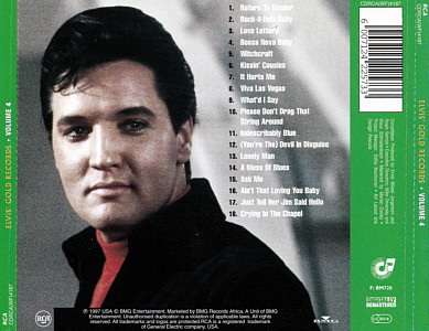 Elvis' Gold Records, Volume 4 - South Africa 1997 - BMG CDRCA(WF)4187 - Elvis Presley CD