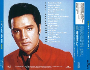 Elvis' Gold Records Volume 5 (remastered + bonus) - Japan 1997 - BMG BVCP 7511