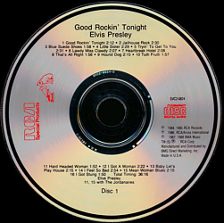 Disc 1 - Good Rockin' Tonight - USA 1988 - (slim line jewel case) - BMG SVC2-0824