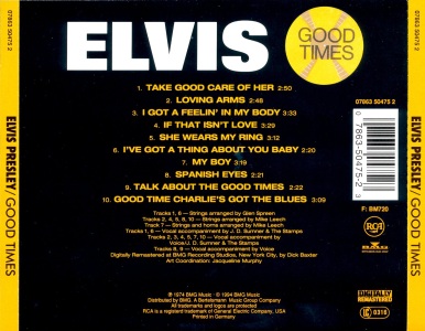 Good Times - Germany 1994 (1st) - BMG 07863 50475-2