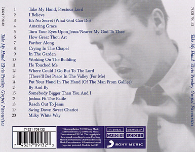Take My Hand - Gospel Favourites - EU 2012 - Sony 74321 709132 - Elvis Presley CD