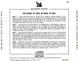 Back insert - Heart And Soul Of Rock 'N' Roll