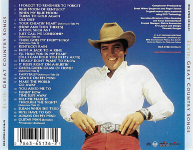 Great Country Songs - Mexico 2003 - BMG Heritage 07863 65136-2 - Elvis Presley CD