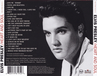 Heart & Soul (The Classic Album Series) - USA 2007 - Sony-BMG 07863 65137-2 - Elvis Presley CD