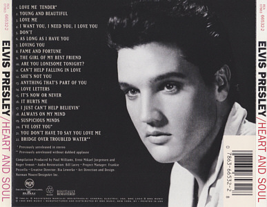 Heart & Soul - USA 1997 - BMG 07863 66532 2 - Elvis Presley CD