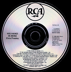 His Hand in Mine [2] - BMG Music Club CD - USA 1993 - BMG 1319-2-R