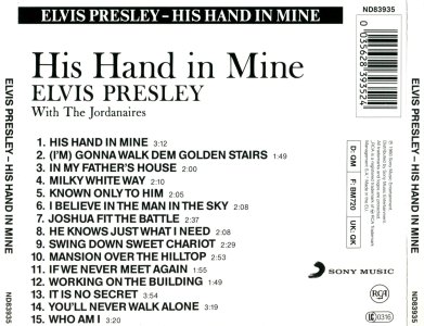 His Hand in Mine [1] - EU 2010 - SONY MUSIC ND83935