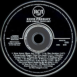 How Great Thou Art - Germany 1999 - BMG ND 83758 - Elvis Presley CD