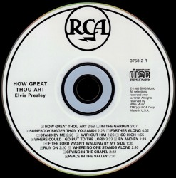 How Great Thou Art - USA 2005 - Sony-BMG 3758-2-R - Elvis Presley CD