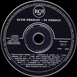 In Person At The International Hotel, Las Vegas, Nevada - Germany 2001 - BMG ND 83892 - Elvis Presley CD