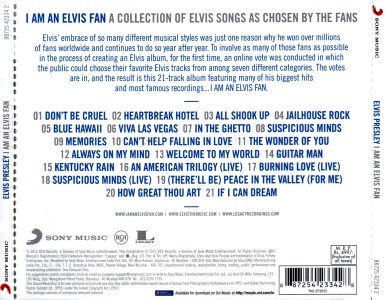 I Am An Elvis Fan - India 2012 - Sony Music 88725 42334 2