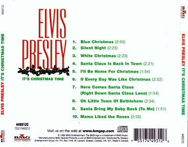 It's Chrismas Time - Canada 1999 - BMG 75517449312  - Elvis Presley CD