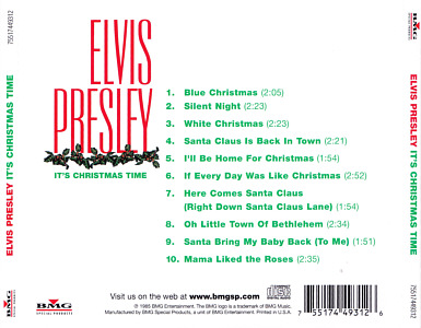  It's Chrismas Time - USA 2008 - Sony Music 75517449312  - Elvis Presley CD