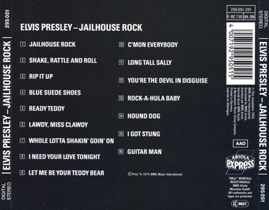Jailhouse Rock (Ariola Express) - Germany 1989 - BMG 295 051