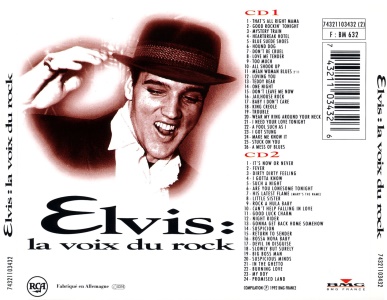 Elvis: la voix du rock - France 1992 - BMG 74321103432