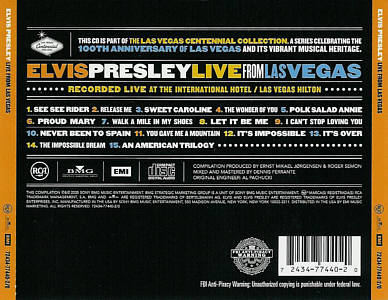 Live From las Vegas - USA 2005 - BMG 72434 77440-2