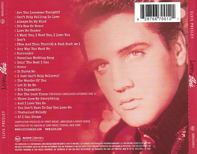   Love, Elvis - Taiwan 2005 - Sony/BMG 82876 67001 2 - Elvis Presley CD