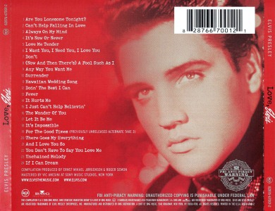 Love, Elvis - BMG 82877 67001-2 - USA 2005 - Elvis Presley CD