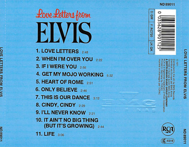 Love Letters From Elvis - Philippines 1997 - BMG ND 89011 - Elvis Presley CD