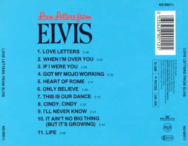 Love Letters From Elvis - BMG ND 89011 - Germany 1993