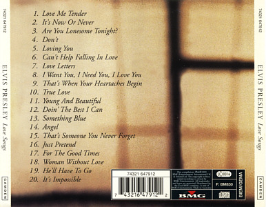 Love Songs - Australia 2000 - BMG 74321 647912 - Elvis Presley CD