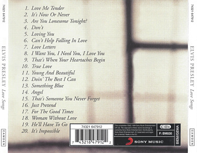 Love Songs - EU 2014 - Sony 74321 64791 2 - Elvis Presley CD