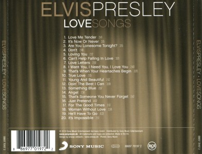 Love Songs - Germany 2010 - Sony 88697 70197 2