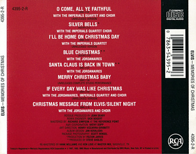 Memories Of Christmas - USA 1988 - BMG 4395-2-R - Elvis Presley CD