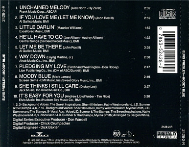 Moody Blue - Canada 1996 - BMG 2428-2-R - Elvis Presley CD