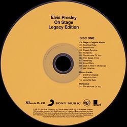 On Stage (Legacy Edition) - Netherland - Music on CD 2022 - Sony Legacy 8718627233979 / MOCDCD14178 - Elvis Presley CD