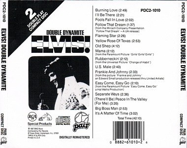 Elvis! Double Dynamite (Pair) - USA 1990 - BMG PDC2-1010 - Elvis Presley CD