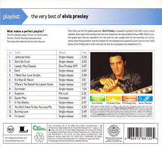 Playlist: The Very Best Of Elvis Presley - USA 2010 - Sony Legacy 88697 28812 2- Elvis Presley CD